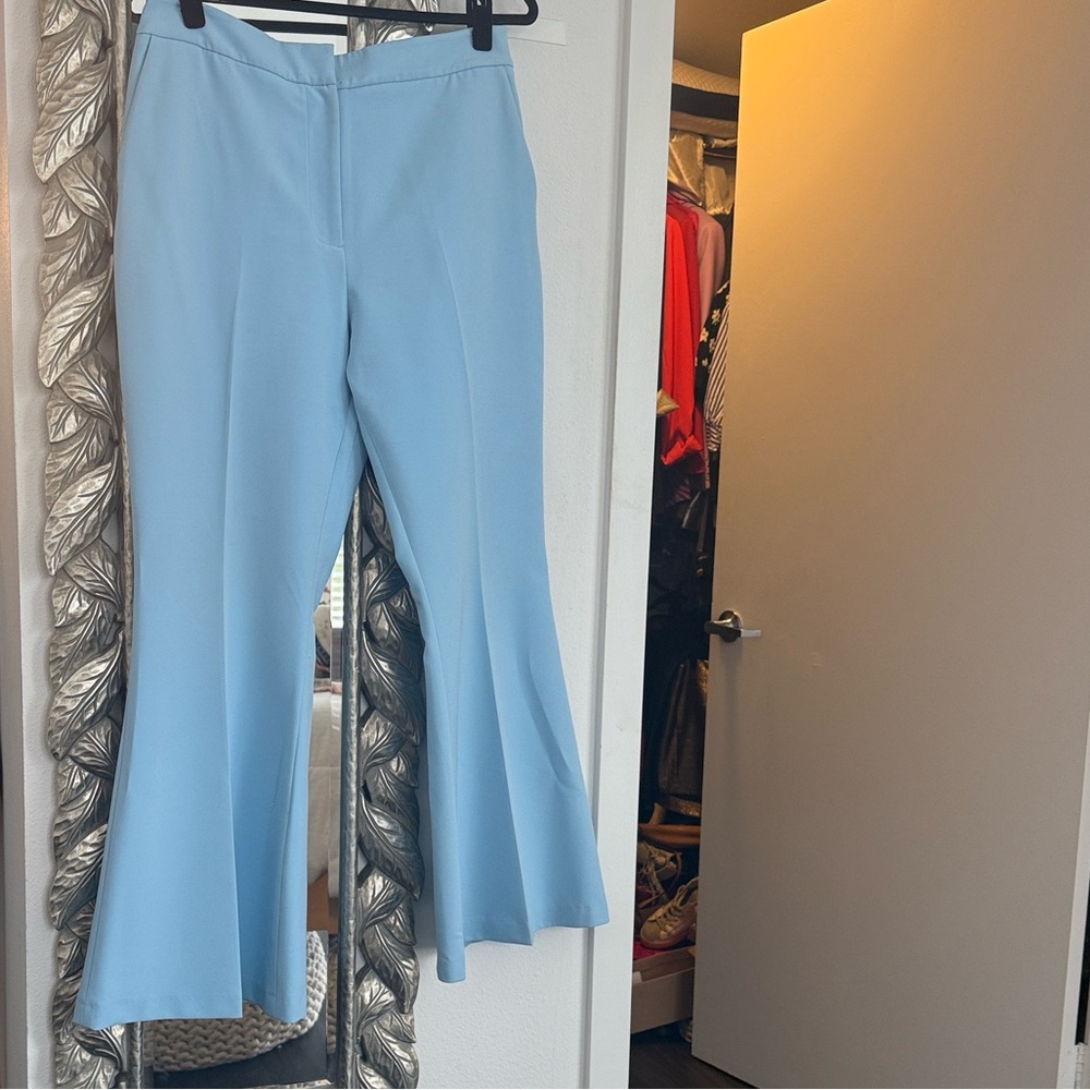 BCBGMaxAzria Light Blue Flare Pants